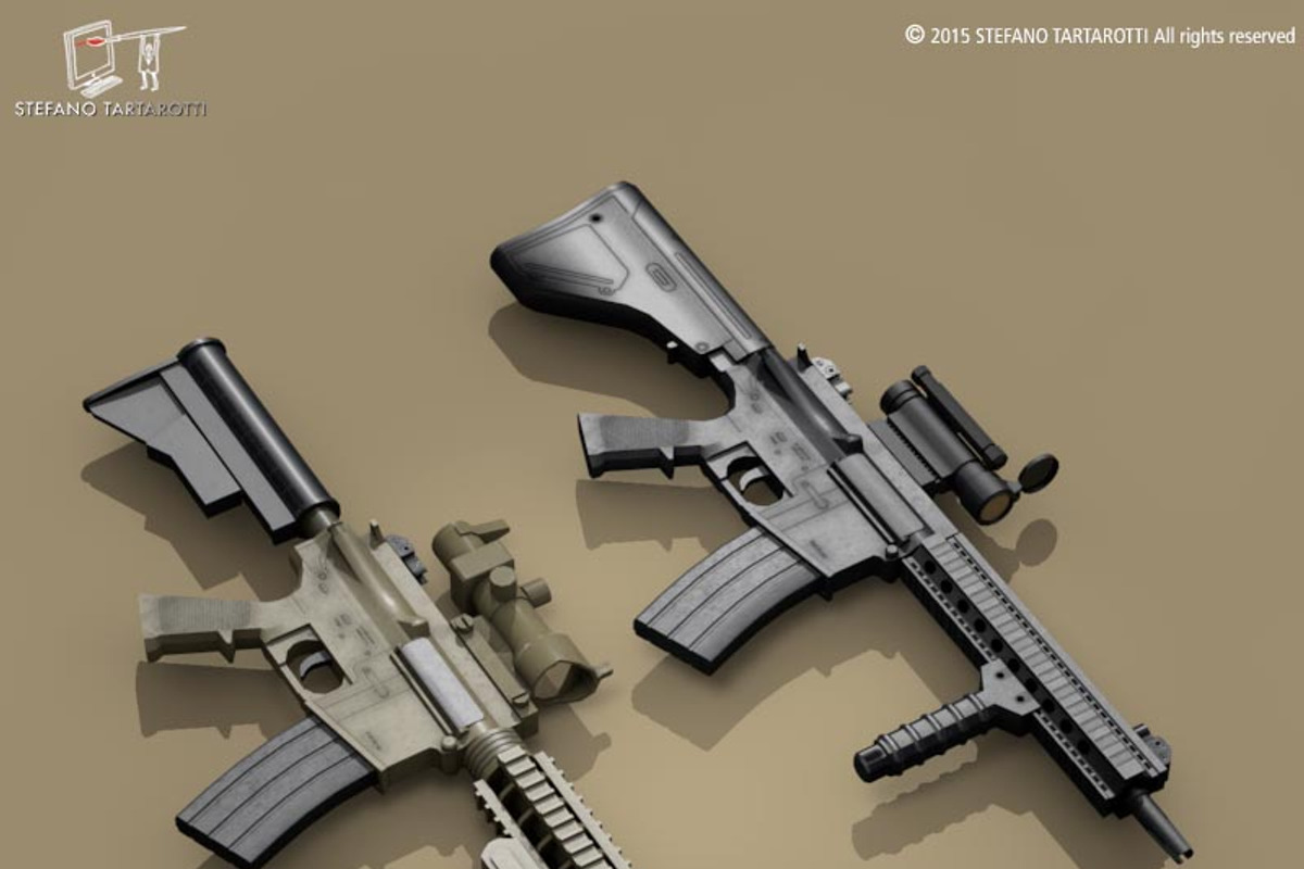M4 rifle, an Object 3D Model by Tartino 3D models (Photo 2 of 10)