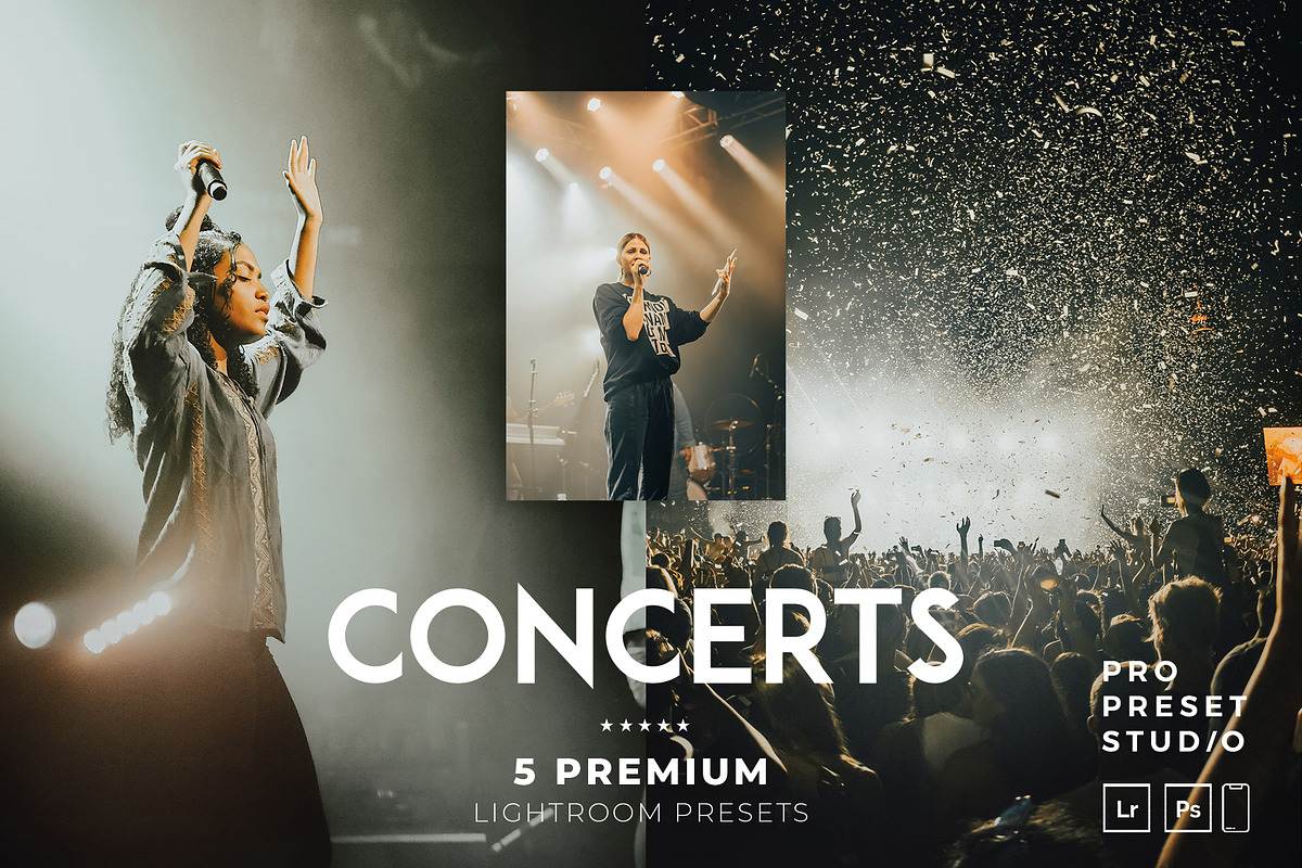 Concert presets for Lightroom, a Preset Add-On by RV / Presets | AI Images (Photo 1 of 6)
