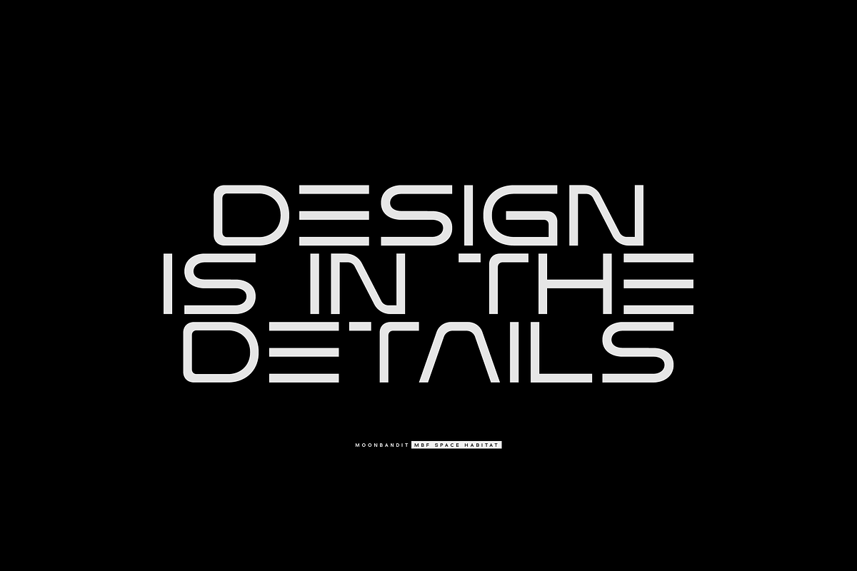 MBF Space Habitat - Scifi font, a Sans Serif Font by MoonBandit (Photo 2 of 5)