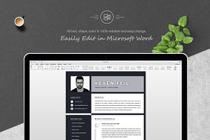 Resume / CV Template Black & White