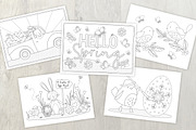Easter Colouring Pages, an Illustration by Doodle Dibs (Thumbnail 3 of 4)