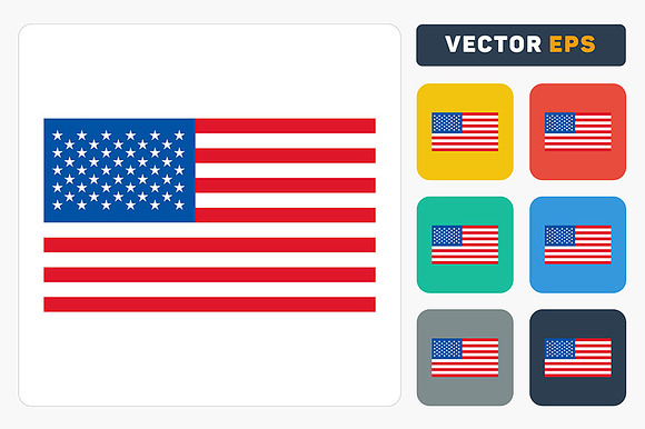 United States Of America Flag Vector