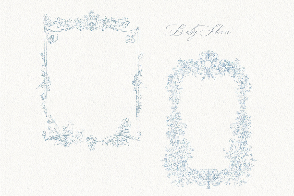 Baby Shower Baby Boy set, an Animal Illustration by AlenaVlasko stock Market (Photo 7 of 9)