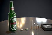 Beer, Cigarattes and Ashtray - PBR, a Food & Drink 3D Model by TFE Game Art (Thumbnail 9 of 10)