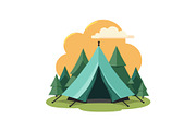 Outdoor Camping Tent Vector Pack, an Object Graphic by Designs_River (Thumbnail 4 of 13)