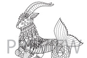 12 Zodiac signs,Sun and Moon, an Animal Illustration by Somjai King (Thumbnail 13 of 15)