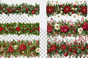 Christmas Border Garland Clipart, an Illustration by SVGArt (Thumbnail 2 of 8)