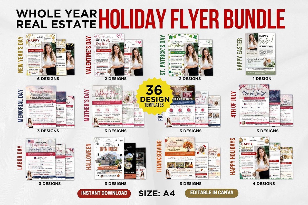 Real Estate Holiday Flyer Bundle