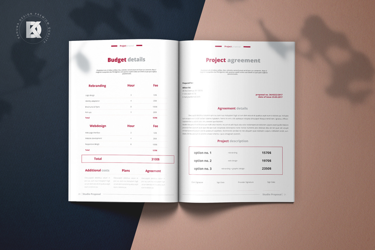 Project Proposal, a Stationery Template by Kahuna Design (Photo 6 of 11)