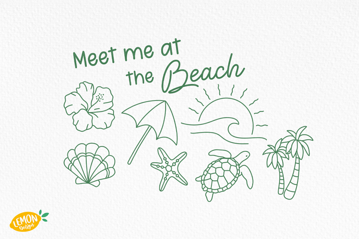 Hand Drawn Summer SVG Bundle, a Seasonal Illustration by LemonDesign (Photo 3 of 14)
