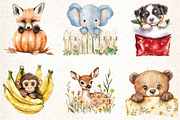 Funny Cute Animal Peeking Clipart, an Illustration by DreamCafeArt (Thumbnail 5 of 6)