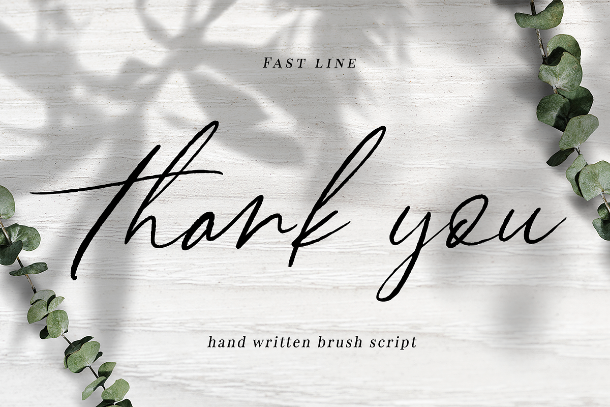 Fast Line Brush Script, a Script Font by Quothron (Photo 8 of 8)