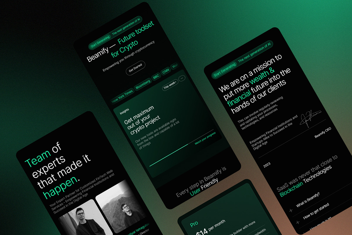 Beamify — Crypto SaaS | Framer, a Landing Page Template by Verstack (Photo 3 of 6)