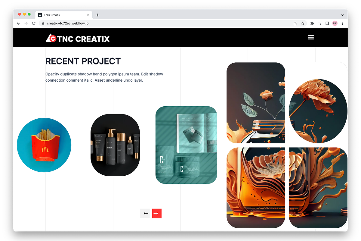 TNC Creatix Agency Webflow Template, a HTML Template by TNCFlow (Photo 1 of 10)