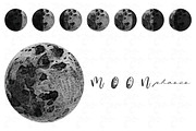 The Moon Phases Collection Set, a Decorative Illustration by YenzArtHaut (Thumbnail 3 of 4)