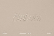 Embossed Paper Text Effect PSD, a Packaging Mockup by Feel This (Thumbnail 1 of 5)