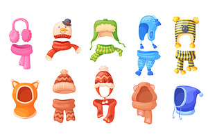 Kids winter beanie. Children warm, an Object Illustration by Stock-Smart-Start