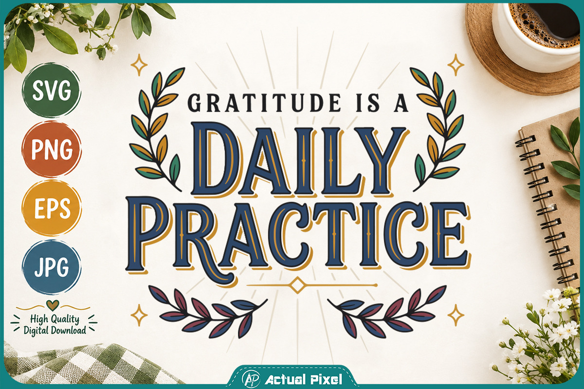 Gratitude Quotes Bundle, a Decorative Illustration by Actual Pixel (Photo 11 of 22)