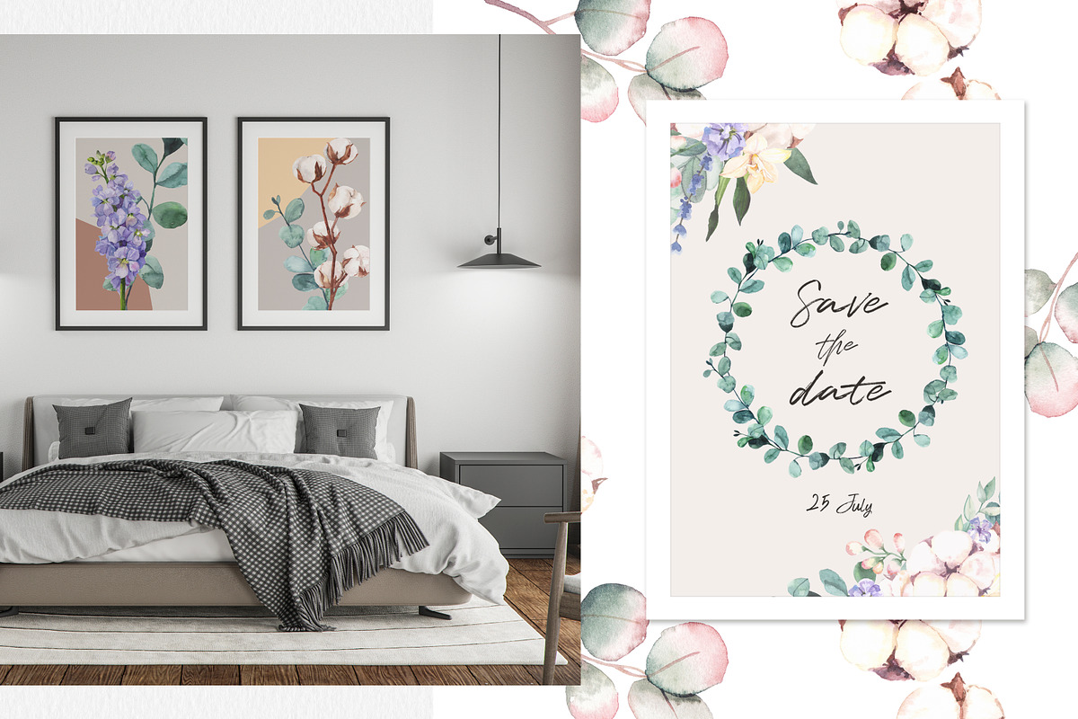 Cotton Botany Watercolor Collection, a Decorative Illustration by Volha Studio (Photo 2 of 9)