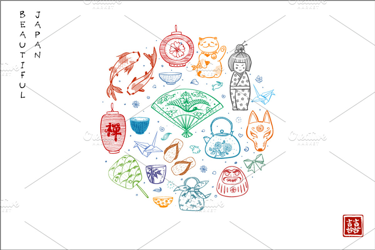 Japanese doodles, an Illustration by Elina_Li (Photo 9 of 13)