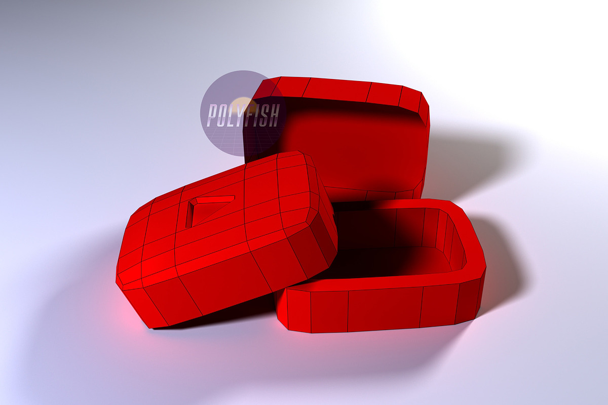 DIY YouTube Box 3D model template, an Object Graphic by PolyFish (Photo 1 of 4)