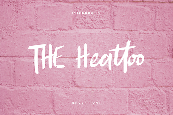 THE Heattoo BRUSH FONT preview 8
