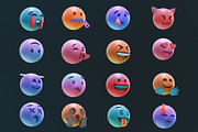 Gradient Emoji 3D set, an Object Graphic by Dope Design (Thumbnail 1 of 2)