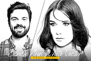 Black And White Vector Effect, a Layer Style Add-On by Vatdesign