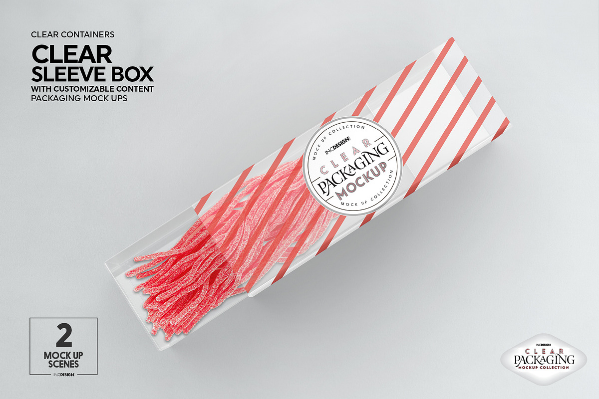 Clear Sleeve Box Packaging Mockup, a Packaging Mockup by INCDesign (Photo 6 of 9)