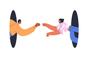 People jumping out of holes set, a Person Illustration by Good Studio (Thumbnail 8 of 9)