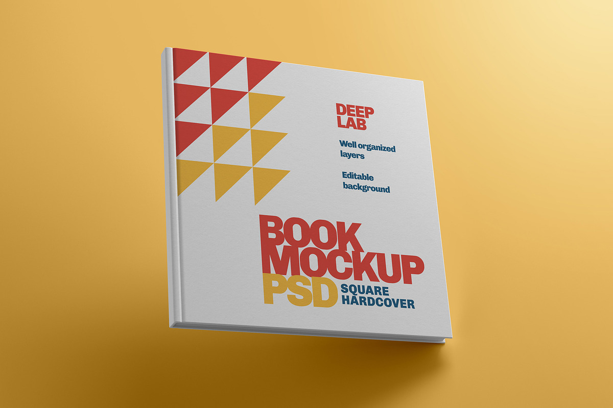 Square Book Hardcover Mockup Set, a Print Template by Deeplab (Photo 16 of 20)
