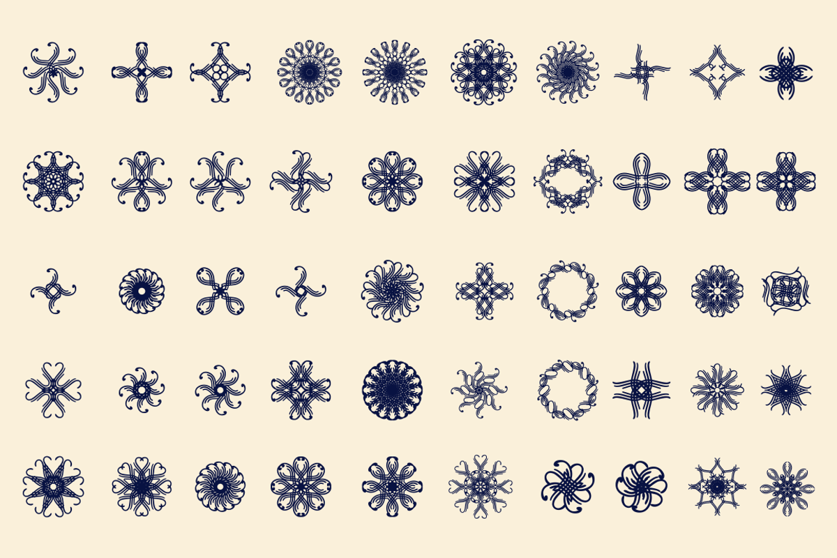 105 Abstract Flower Shapes, a Shape Add-On by SNK's (Photo 3 of 3)