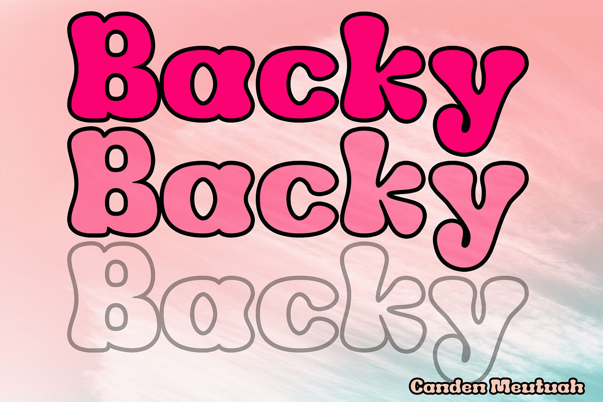 Backy Display Font, a Slab Serif Font by Canden Meutuah (Photo 2 of 7)