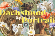 Dachshund Portrait, an Object Graphic by TheCuteShop (Thumbnail 1 of 6)