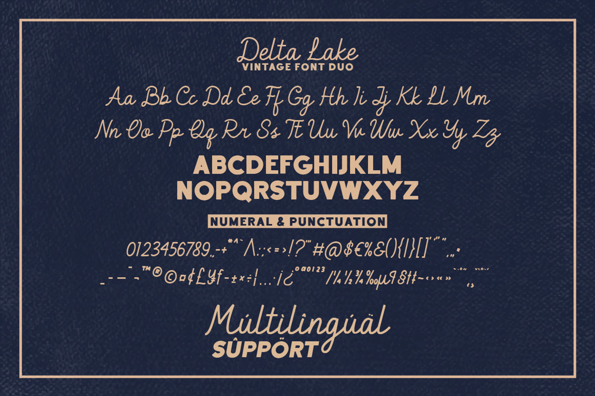 Delta Lake - Vintage Script Font Duo, a Script Font by Typebae (Photo 8 of 8)