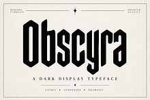 Obscyra — Dark Gothic Display Font