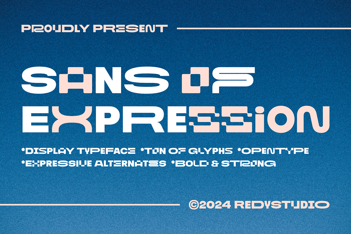 Sans of Expression, a Sans Serif Font by RedyStudio (Photo 1 of 13)