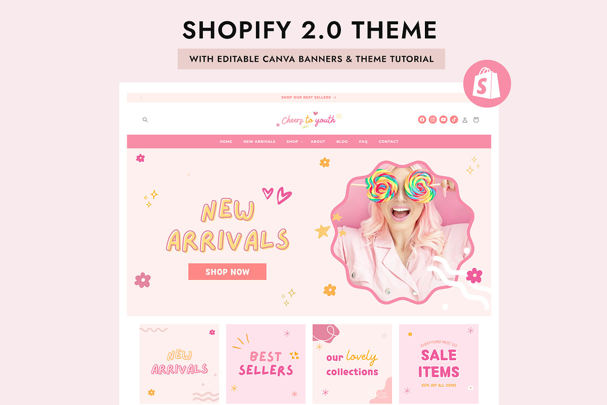 Fun and Colorful Shopify Theme, a Shopify Template by Sky and Stars (Photo 2 of 8)
