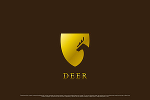 Deer Golden Badge Logo Design Icon, a Branding & Logo Template by Morvana Crew