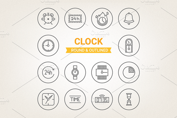 Circle Clock Icons
