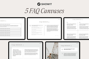 5 FAQ Showit Canvases