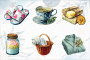 Watercolor Spa Clipart, a Graphic by designcity5 (Thumbnail 2 of 5)