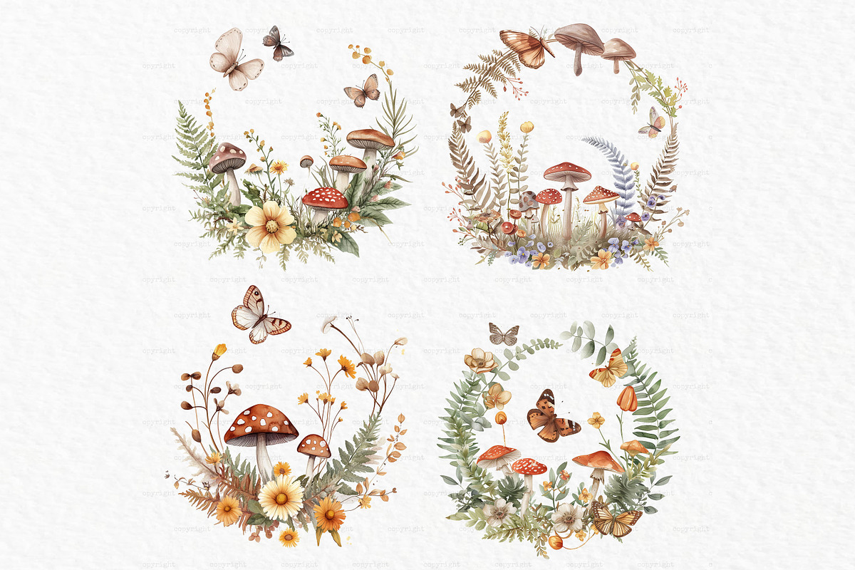 Woodland animal watercolor clipart, an Animal Illustration by MyLittleMeow (Photo 5 of 8)