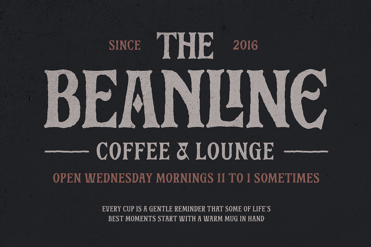 Balverd a Vintage Style Typeface, a Serif Font by Blankids Studio (Photo 5 of 12)