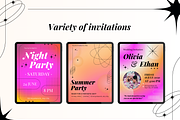 30 Gradient Invitation Template, a Templates & Theme by TemplateCastleStore (Thumbnail 2 of 10)