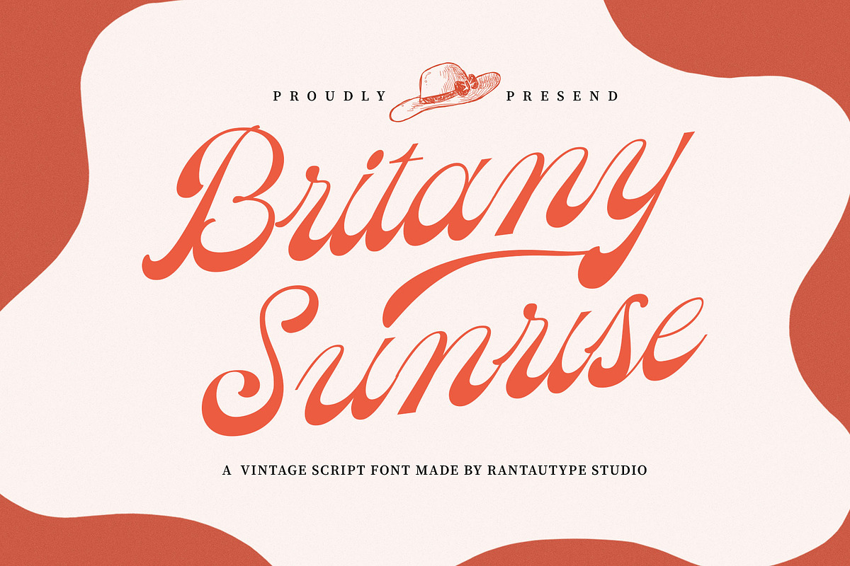 Britany Sunrise Vintage Script Font, a Script Font by RantautypeStudio (Photo 1 of 12)