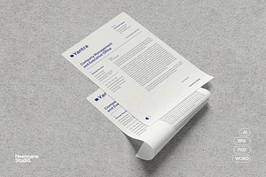 White Simple Company Letterhead, a Stationery Template by Neermana