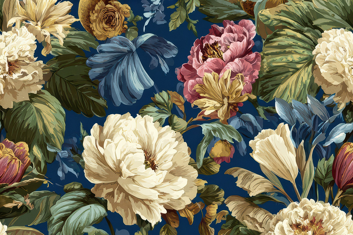 Vintage Peony Seamless Pattern, a Decorative Illustration by Virgo Studio