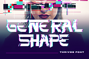 Thrives Glitch - Futuristic Font, a Serif Font by 177Studio (Thumbnail 4 of 8)