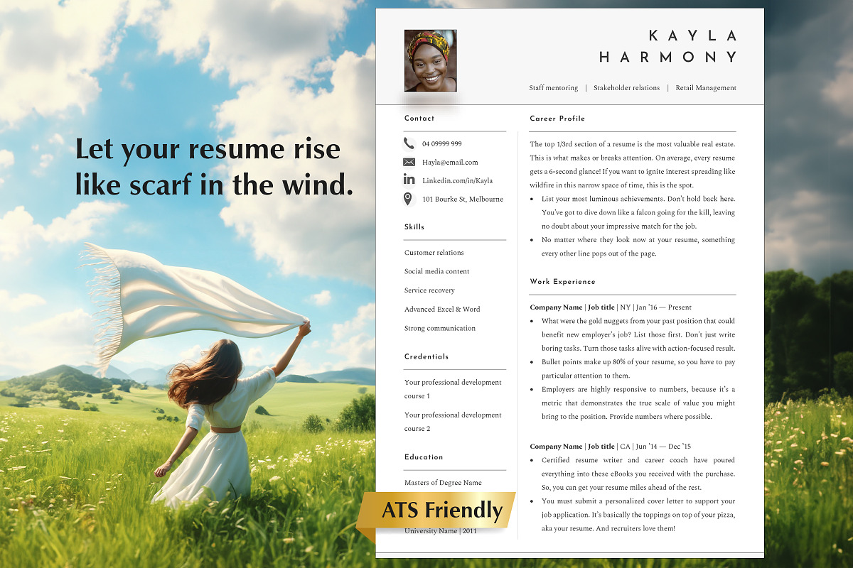 ATS Friendly CV Template Word, Pages, a Resume Template by Career Canvas (Photo 1 of 11)